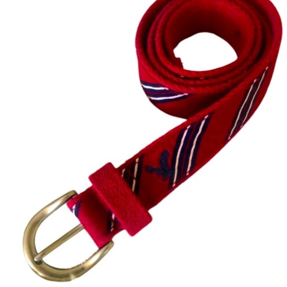 American Eagle Outfitters Accessories - Vintage Red Nautical Belt Americans Eagle Outfitters with Silver D ring